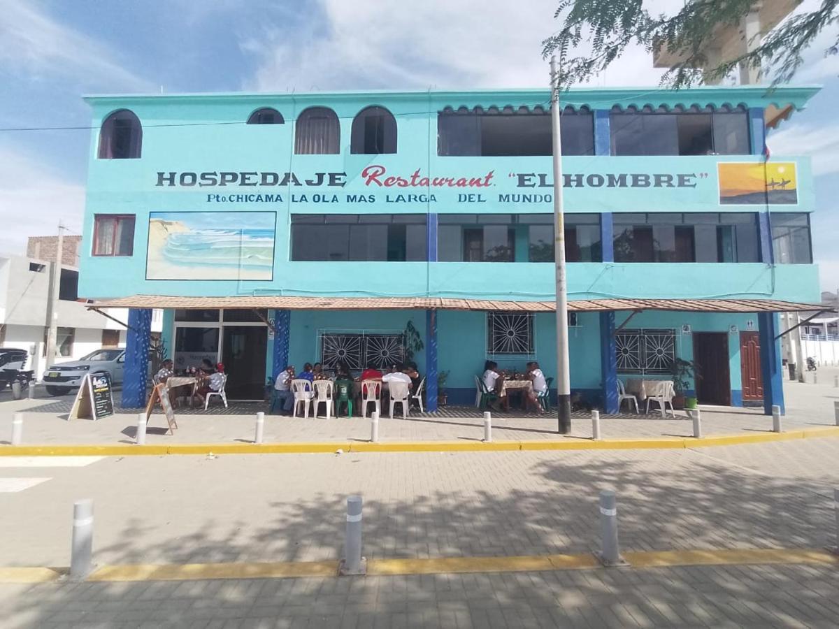 Hospedaje Restaurante El Hombre Puerto Chicama Bagian luar foto